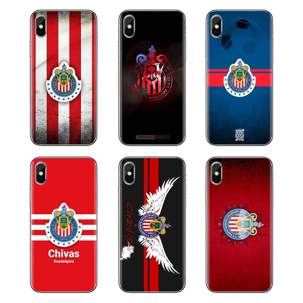 Silicone Shell Covers For Sony Xperia Z Z1 Z2 Z3 Z5 compact M2 M4 M5 C4 E3 T3 XA Huawei Mate 7 8 Y3II Chivas de Guadalajara Logo |