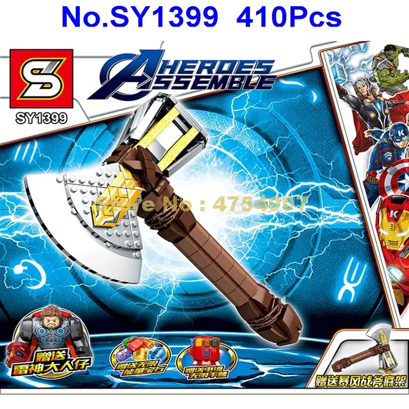 

sy1399 410pcs super heroes storm tomahawk axe building block Toy