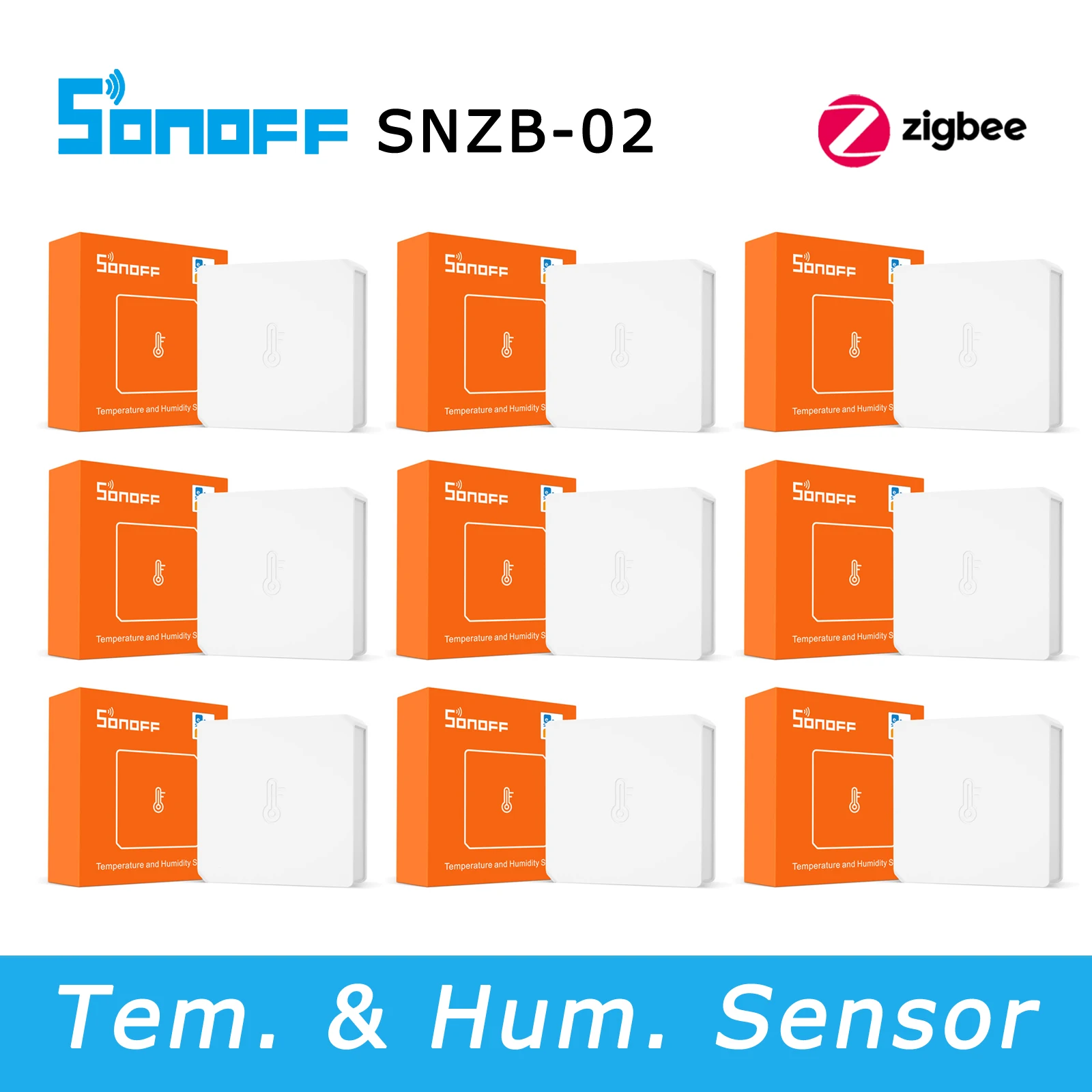 SONOFF SNZB 02 Zigbee Temperature Humidify Sensor Monitor Work with Bridge Home Assistant Via Zigbee2mqtt | Электроника