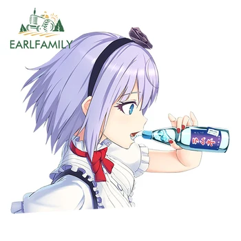 

EARLFAMILY 13cm x 11.1cm for Dagashi Kashi Drink Shidare Hotaru Personality Cartoon Occlusion Scratch Car Stickers Anime Decal