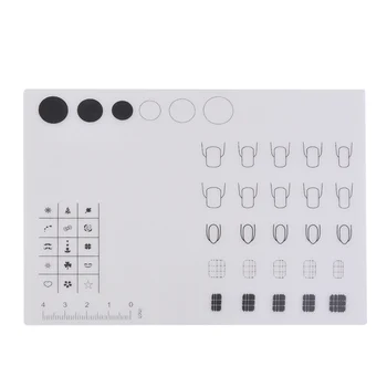 

Foldable Nail Art Practice Silicone Coloring Pad Mat Polish Sticker Stamping Guide Printing Transfer Table Cover Palette Tools