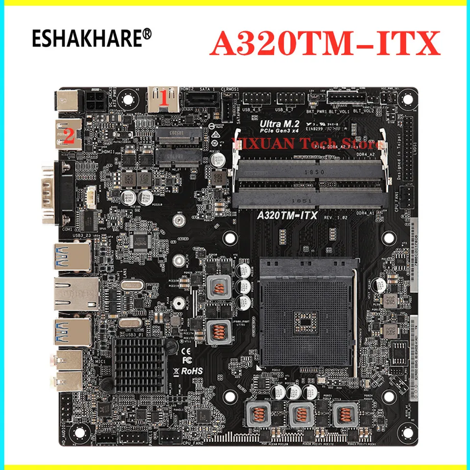 For Asrock A320TM-ITX desktop board A320 AM4 MINI-ITX ITX HTPC