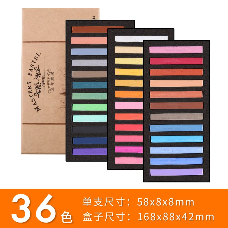 12/36 Colors Bright Dry Painting Crayons Set Soft Pan Pastel Pencils Art  Drawing Chalk Color Crayon Brush Stationery For Student