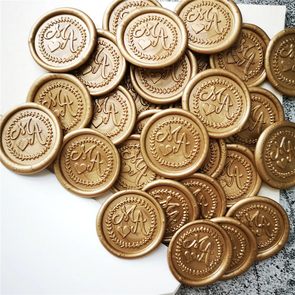 Initial Wax Stamps Self Adhesive Wax Seals