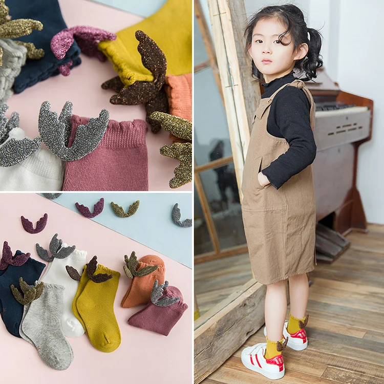 WARMOM Angel/носки с крылом для маленьких девочек и мальчиков, креативные модные носки, рубашка-носки, детские мягкие вязаные полосатые носки, Товары для малышей
