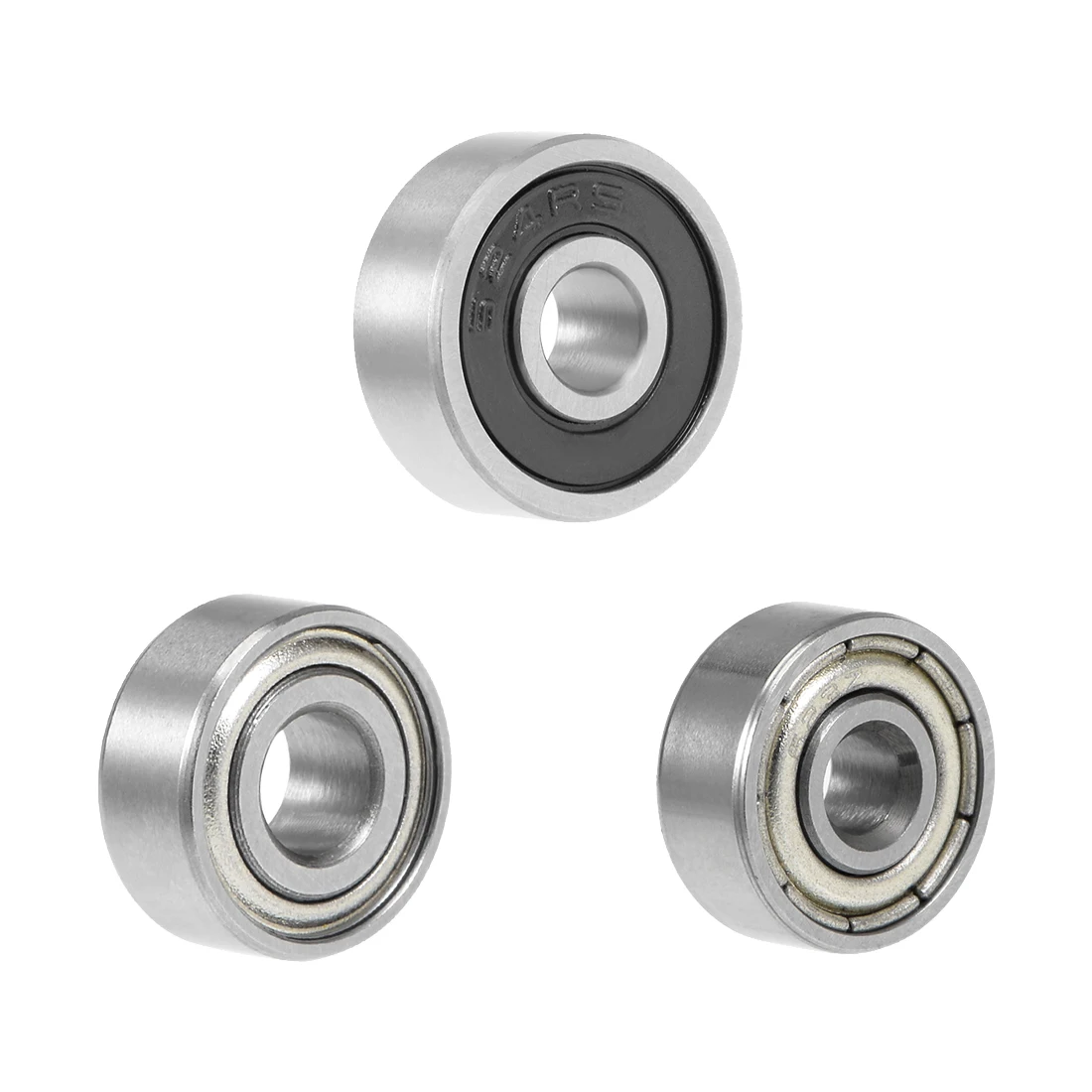 uxcell 10 Pcs 16mm x 5mm x 5mm Single Row Shielded Radial Deep Groove Ball Bearings 625Z