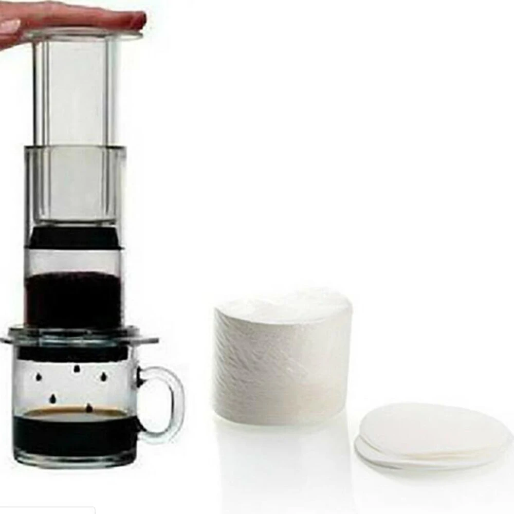 

350pcs 64mm Disposable Round Coffee Paper Filter Coffee Machine Filter Special Accessories Silicone Plug Filter Paper Tray