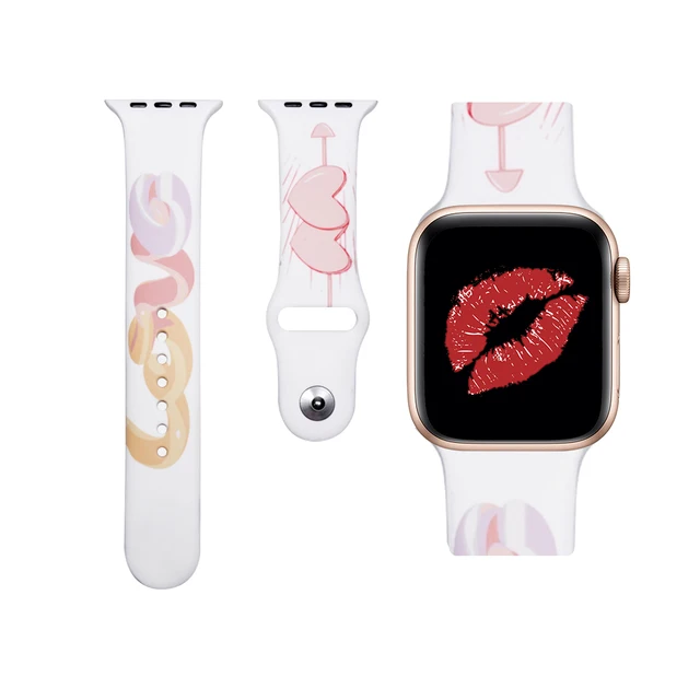 Akatsuki Sun-flower Cactus Akira For iwatch Apple Watch Strap Silicone Band Replacement 38mm 40mm 42mm 44mm Series 3 4 5 6 7 SE 23