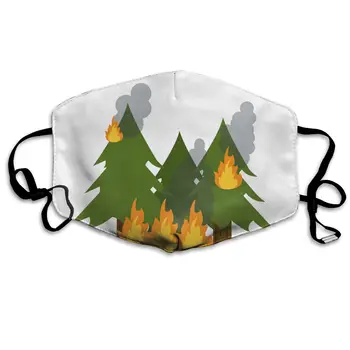 

Trees Forest In Fire print Dustproof and windproof mask, washable and reusable, suitable for outdoor sports
