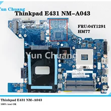EOENKK – carte mère VILE1 NM-A043 pour Lenovo ThinkPad E431, composant pc portable, PGA989, HM77, DDR3 100%, avec essai
