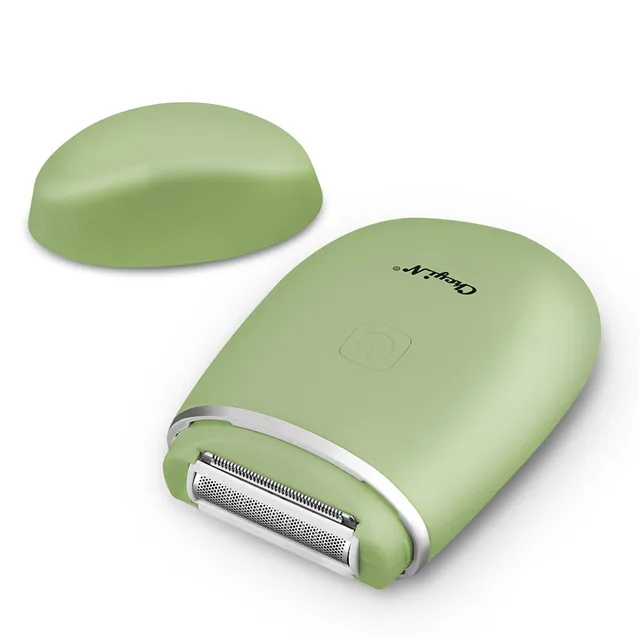 USB Rechargeable Lady Shaver Electric Painless Women Razor Bikini Trimmer Face Body Armpit Hair Removal Wet Dry Use Depilatory green