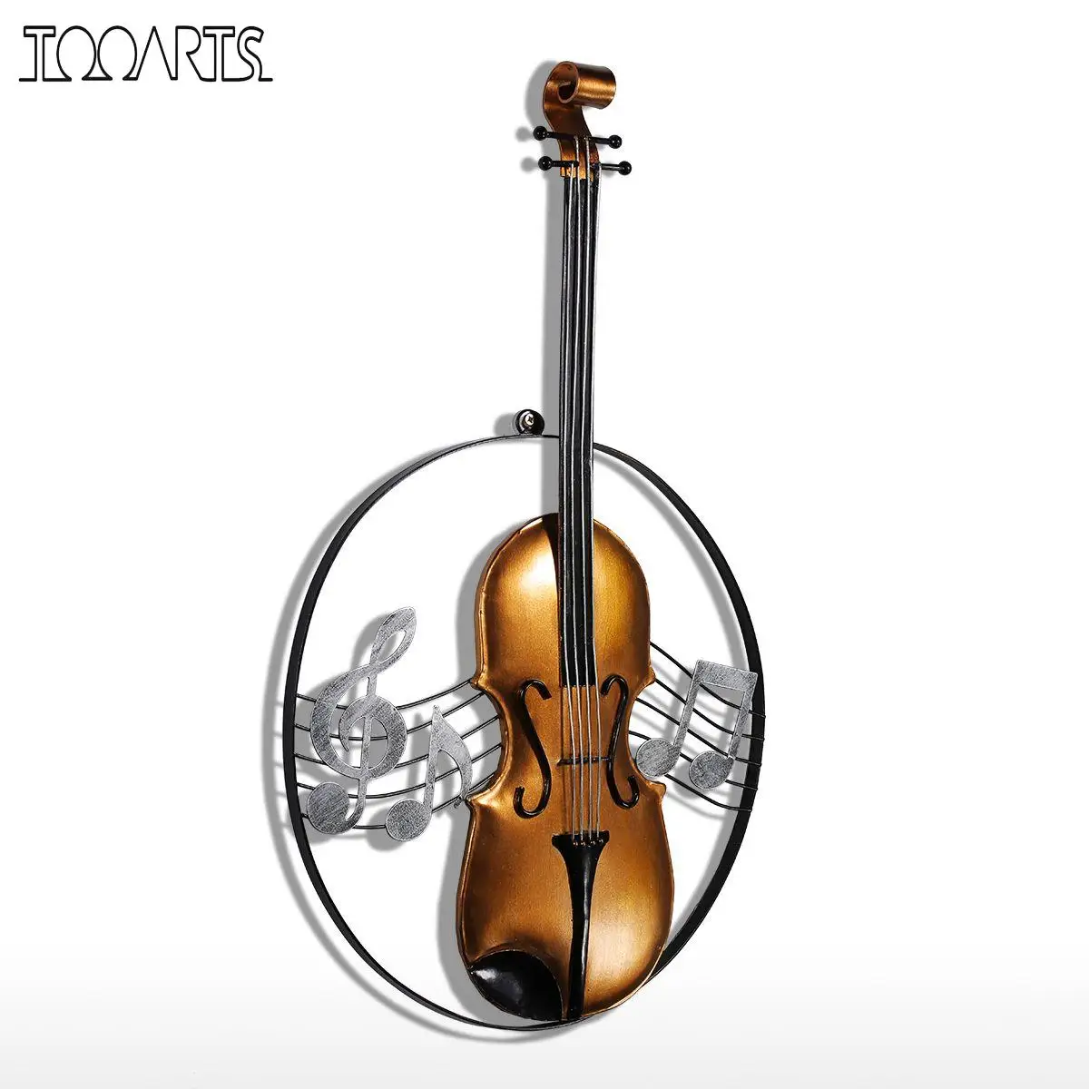 

Metal Wall Sculpture Violin Hanging Ornament Home Decor Wall Hangings Decor Music Instrument Craft Gift