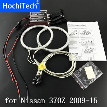

HochiTech WHITE 6000K CCFL Headlight Halo Angel Demon Eyes Kit angel eyes light for Nissan 370Z 2009 2010 2011 2012 13 2014 2015