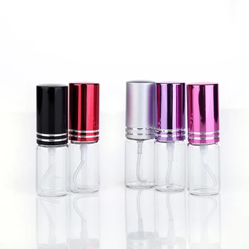 

5ml Refilable Mini Perfume Pocket Glass Bottles Transparent Glass Essential Oil Perfume Bottle 10 Color For Choice