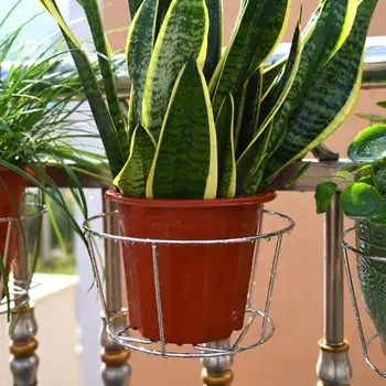 

Garden Plant Hanging Balcony Flower Pot Bracket Holder Shelf Fence Railing Rack 27RE