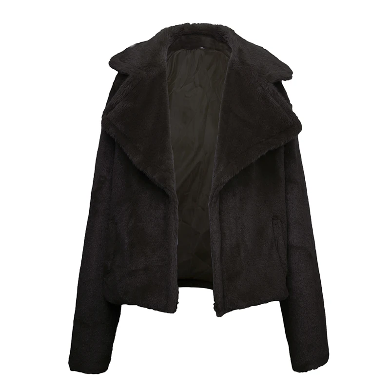 Conmoto осень зима женские пальто из искусственного меха женские модные короткие куртки и пальто женские большие размеры пальто из искусственного меха Верхняя одежда - Цвет: Коричневый
