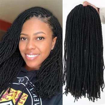 18 Inch Fake Hair Sister Locs Faux Locs Crochet Hair Accessories Synthetic Faux Locs Crochet Hair Extensions For Black Women 1