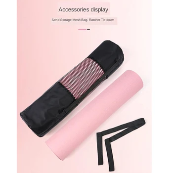 

Durable TPE Yoga Mat Pilates Mat Exercise Pad with Carry Bag & Strap for Gym Pilates Gymnastic Body Shaping Beginners 6mm/8mm