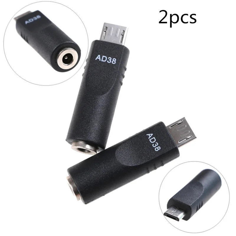 2pcs 3.5 x 1.1mm 5 DC to Smartphone Android Female for USB Plug Charger Converter Male Tablet Micro Power Adapter Pin Connector 2pcs 3.5 x 1.1mm 5 DC to Smartphone Android Female for USB Plug Charger Converter Male Tablet Micro Power Adapter Pin Connector