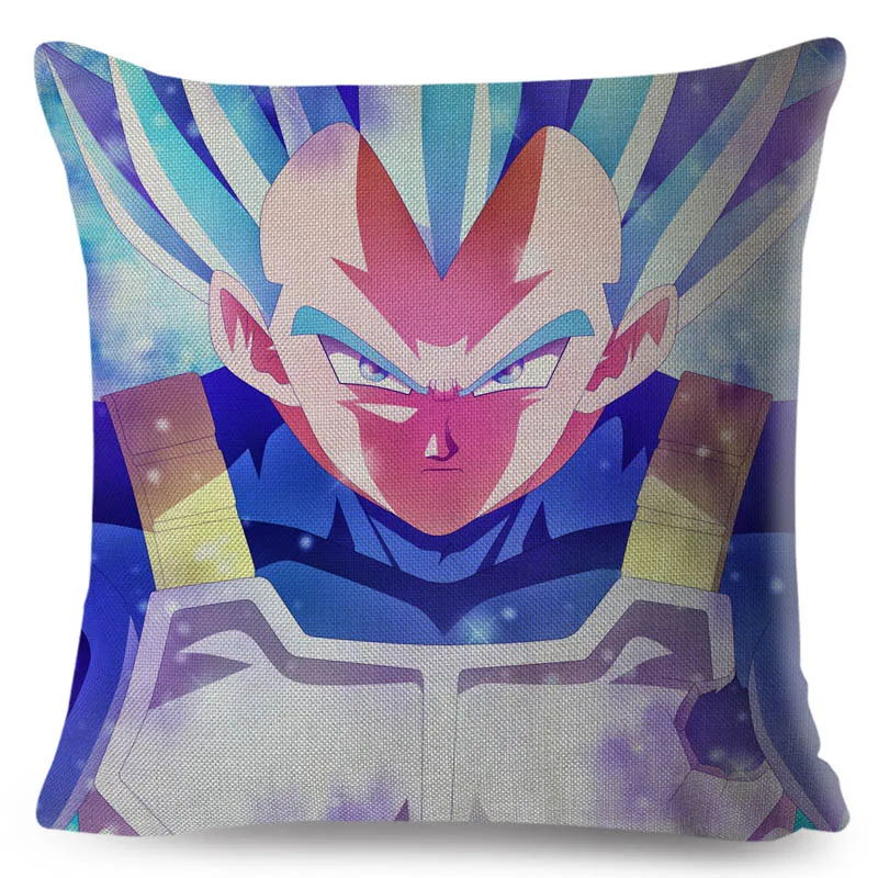 С рисунком из мультфильма «Жемчуг дракона Z сын Goku vegeta Broli льняная наволочка 45*45 см чехлы для диван, домашний декор Япония наволочка с аниме - Цвет: 24