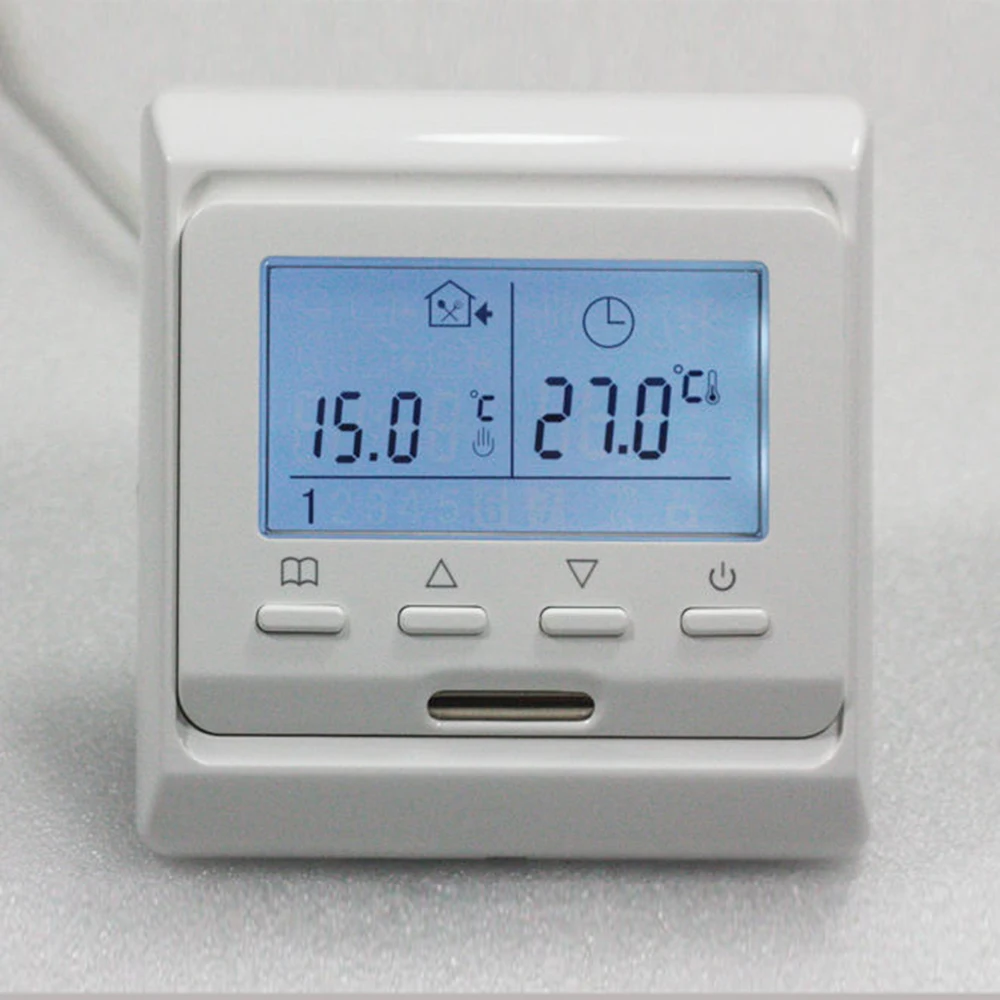AC220V 16A Floor Heating Thermostat Large LCD Weekly Programming