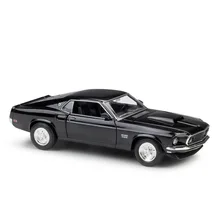 WELLY 1/24 масштабная модель автомобиля игрушки 1969 Ford Mustang Boss 429 автомобиль из литого металла модель игрушка для коллекции, подарок, дети