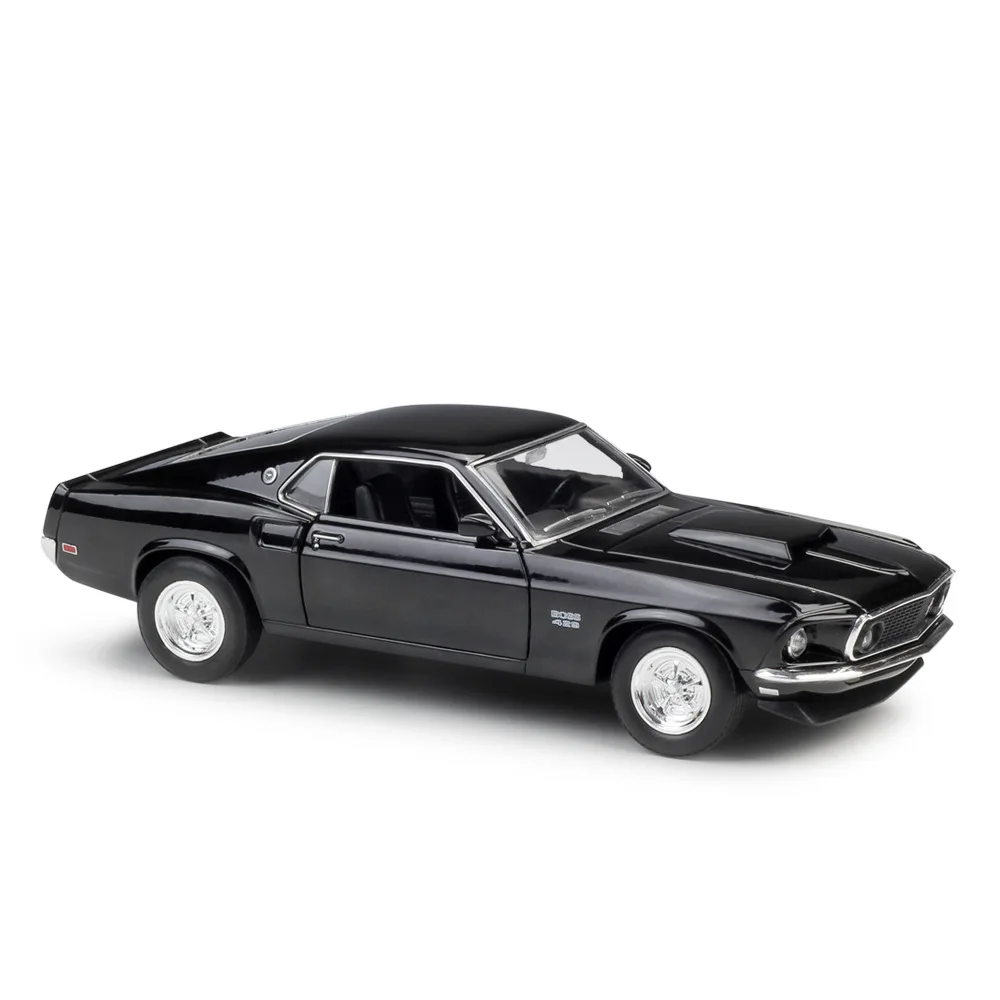 Модель автомобиля WELLY в масштабе 1/24 игрушки 1969 Ford Mustang Boss 429 литой металлический