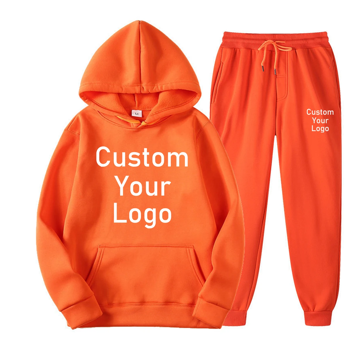 Men Women Tracksuits Make Your Design Logo Text Custom Hoodie Set Original Design Printed Sweatshirt and Sweatpants 2 Pieces Set mens loungewear sets