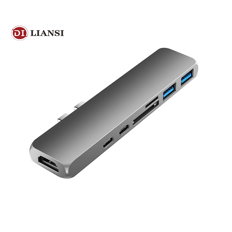 SZ-WXDZ USB-C Type C HUB 7in1 Dual USB 3 1 док-станция с HDMI 4k * 2 USB3.0 SD/TF кардридер для MacBook Pro |