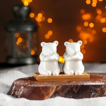 

Set for spices "Mice", 2 pcs: salt and pepper shaker, on a stand