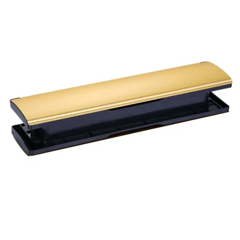 

Villa Aluminum Alloy Letter Box ,Double Glass and Wooden Door Letter Box Golden