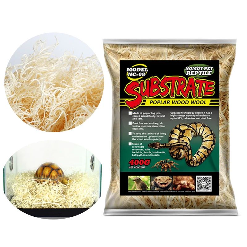 400g Poplar Wood Wool Insects Box Pet Cushion Material Reptile Carpet Mat Bottom | Дом и сад