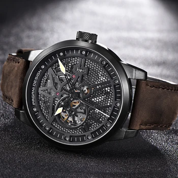 

PAGANI Design Leather Tourbillon Watch Men Automatic Wristwatch Fashion Men Luxury Buckle Mechanical Watches Relogio Masculino
