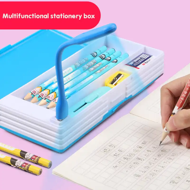 新しいインテリジェント筆箱ファンハイテク多機能ペンボックス少年少女小学生大容量 Pencil Cases Aliexpress