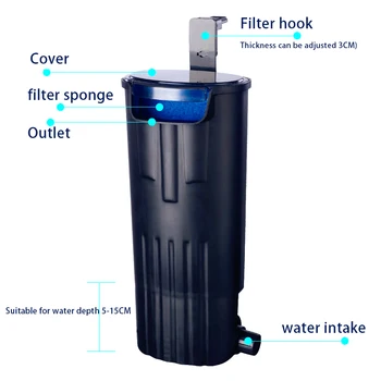 

Aquarium Turtle Low Water Filter Pumps Fish Tank Waterfall Water Circulation S55