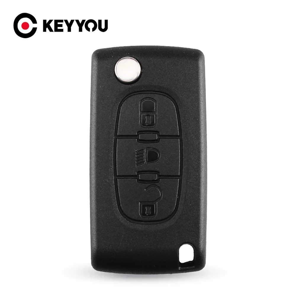 KEYYOU 20x HU83 CE0523 3 кнопки дистанционного ключа оболочки чехол Брелок для PEUGEOT 107 207 307 308