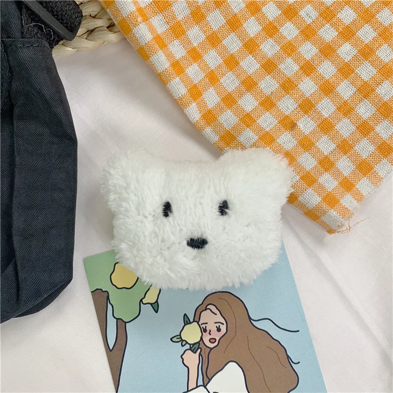 Broches para as Mulheres Emblema de Pelúcia Bonito Leite Branco Blush Urso Broche Infantil Pino Roupas Bolsa Acessórios Designer 7 Joias e Acessórios