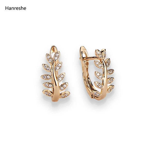 Discover 80+ gold stud earrings leaf design 3tdesign.edu.vn