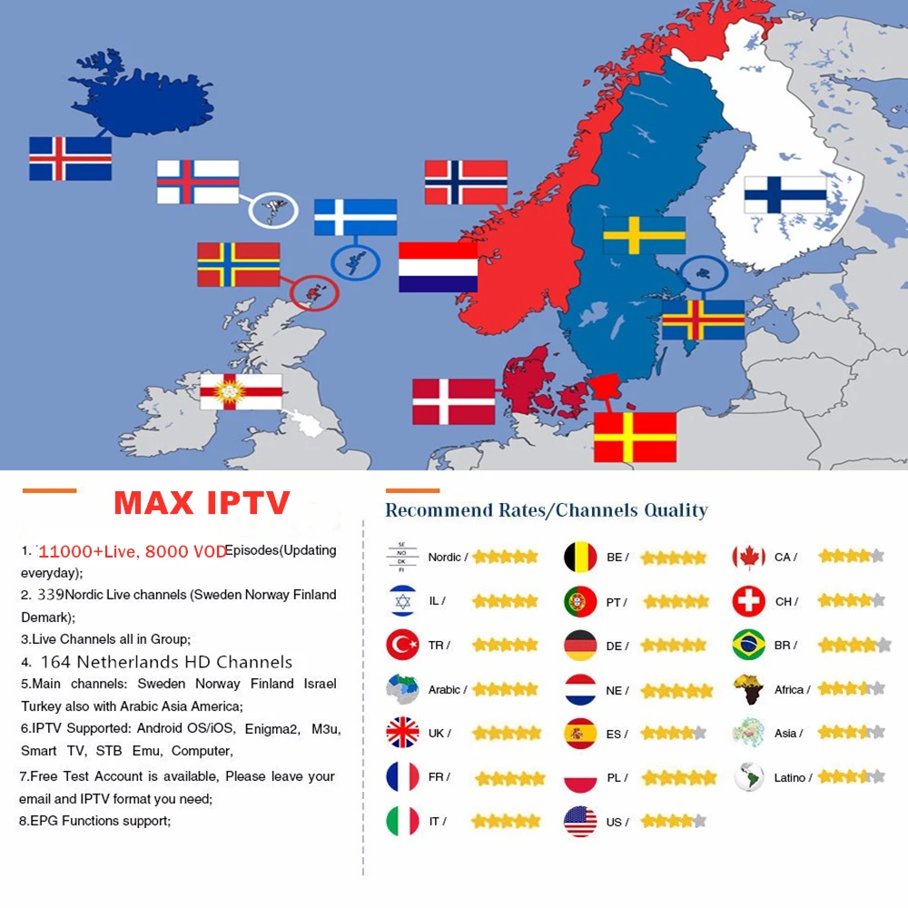 World IPTV BOX X96MAX HD Netherlands Iptv 11000 live Subscription Android Smart Tv Box m3u Europe Dutch France Sweden Spain World IPTV BOX X96MAX HD Netherlands Iptv 11000 live Subscription Android Smart Tv Box m3u Europe Dutch France Sweden Spain