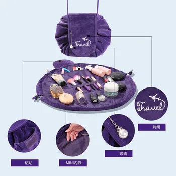 

Women Makeup Bags Travel Cosmeticlazy Organizer Storage Bag Fashion Lady Cosmetics Cosmetic Bag Beautician Capacity Portable