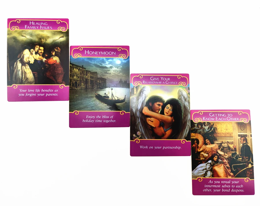 2019 Full English Romance oracle cards deck mysterious Angels tarot guidance -divination fate fortune card game |