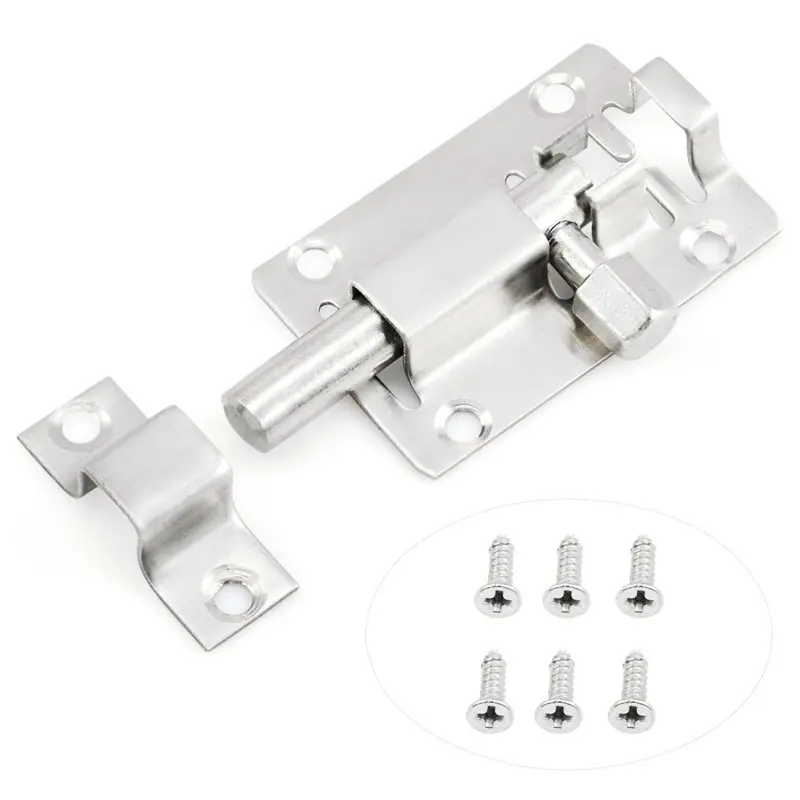 

Door Lock Slide Bolt for Bathroom, Toilet, Shed, Bedroom, Furniture Catch Latch Easy Fit