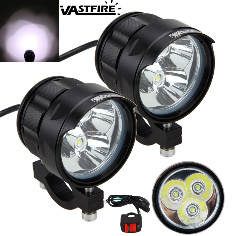

1 Or 2PCS 5V-84V 5 Modes 30W 4000LM Motorcycle 3x XM-L T6 LED Driving Headlight Fog Lamp Spot Light