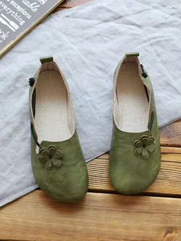 

Petal round head flat shoes 2019 new wild cotton single shoes women
