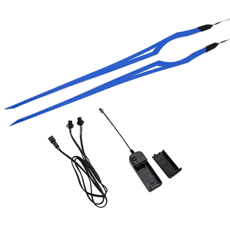 2 Pcs Motorcycle Helmet Lights Night Riding Cold Bicycle Signal Flashing Stripe LED Luminous Lamp Sticker Waterproof Durable