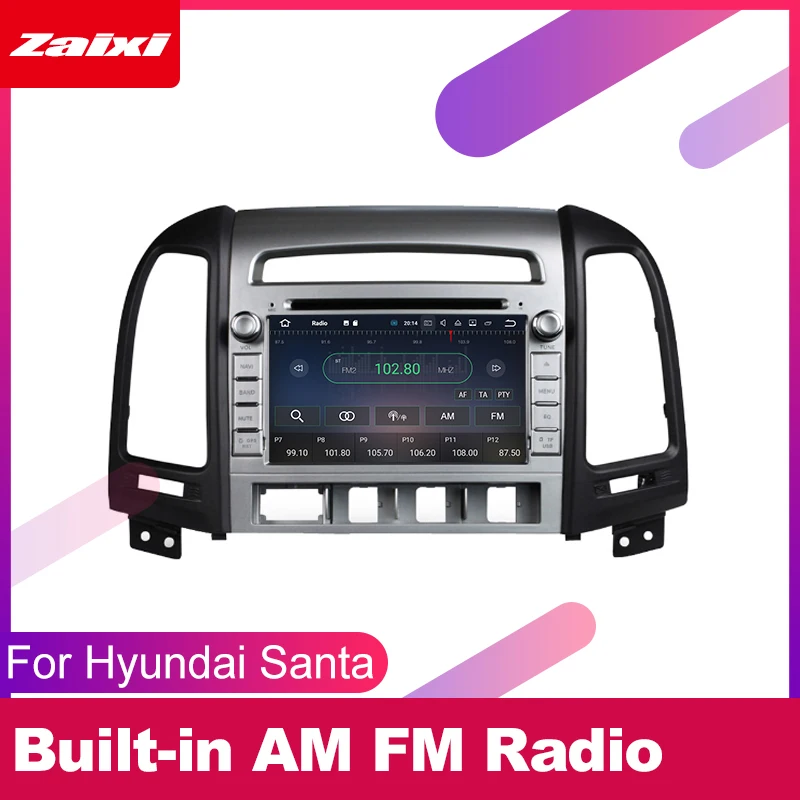 Автомагнитола ZaiXi для Hyundai Santa Fe 2006 ~ 2012 мультимедийная система Android 2 DIN DVD плеер GPS