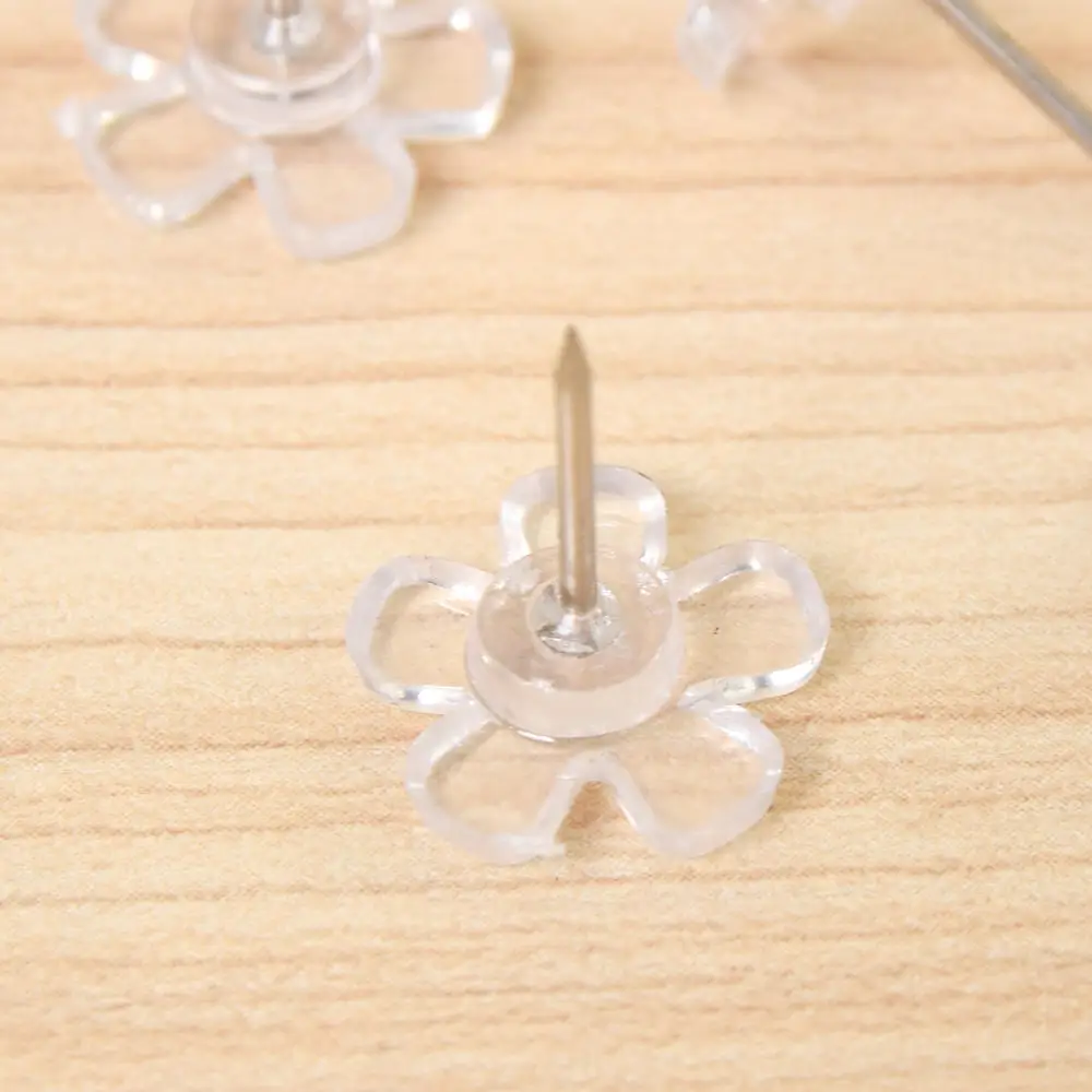 100 Pcs Flower Shape Decorative Cute Thumb Tacks ThumbNails PushPins Push Pins for Photos Wall, Maps, Bulletin Board