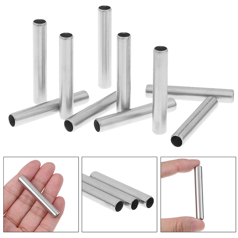 10Pcs/Set Tattoo Back Stem Tube Stainless Steel Tubes For Machine Gun Grip Screw Professional Cartridge Tube Tattoo Supplies New