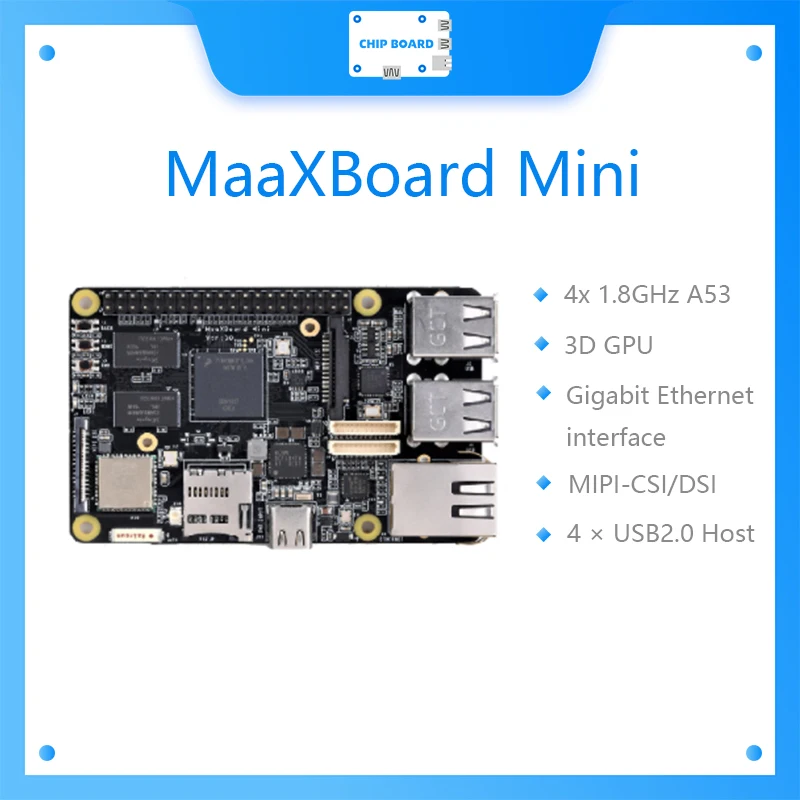 US $124.00 MaaXBoard Mini Development Board18GHz A53 amp3D GPUGigabit Ethernet interface NXP embest