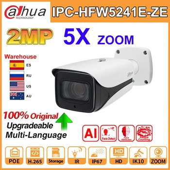

Original Dahua IP Camera Bullet IPC-HFW5241E-ZE 5X Zoom 2.7-13.5mm IR 50M PoE ePoE SD Card Slot Alarm Aduio IP67 IK10 Network